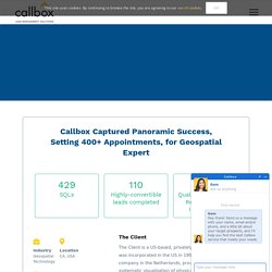 Callbox Captured Panoramic Success, Setting 400+ Appointments, for Geospatial Expert