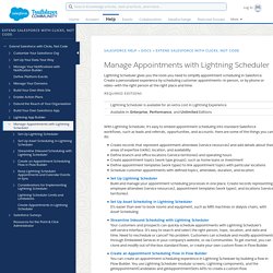 Manage Appointments with Lightning Scheduler