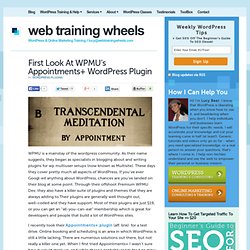 First Look At WPMU's Appointments+ WordPress Plugin