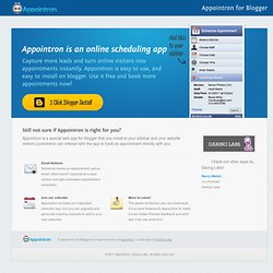 for Blogger - Easy online scheduling app for booking appointments! - Cyberfox