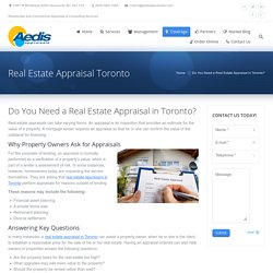 Real Estate Appraisal in Toronto - Aedis Appraisals