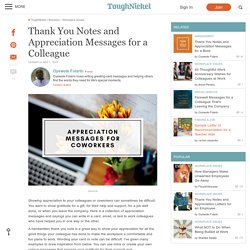 Thank You Notes and Appreciation Messages for a Colleague