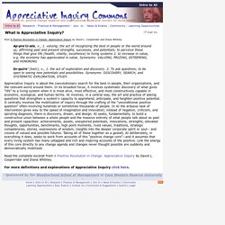 What is Appreciative Inquiry? - The Appreciative Inquiry Commons