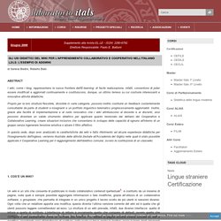 Gli usi didattici del wiki per l'apprendimento collaborativo e cooperativo nell'italiano L2/LS: l'esempio di ADGWIKI