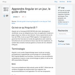 Apprendre Angular en un jour, le guide ultime · VF svp