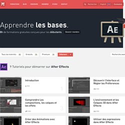 Apprendre les bases d'After Effects et de Cinema 4D