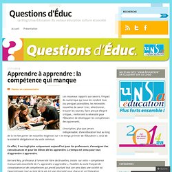 Apprendre à apprendre : la compétence qui manque