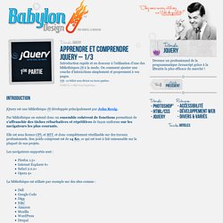 Apprendre et comprendre jQuery – 1/3