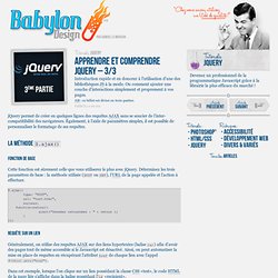 Apprendre et comprendre jQuery – 3/3