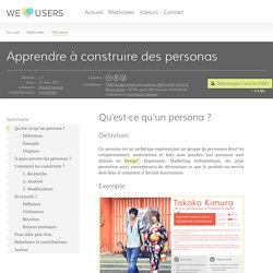 Apprendre à construire des personas - We Love Users