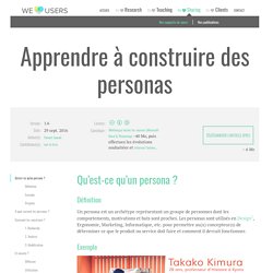 Apprendre à construire des personas - We Love Users