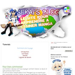 Sekai's Blog: Apprendre à dessiner Manga: Tutoriels