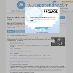 Apprendre à écrire un scénario de cinéma
