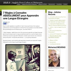 7 Règles à connaître