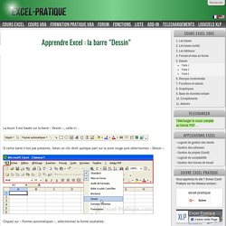 Apprendre Excel : la barre "Dessin"