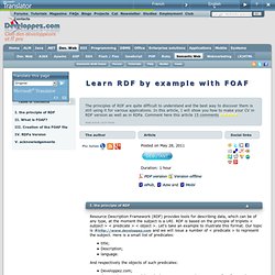 Apprendre RDF par l'exemple avec FOAF