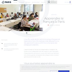 Apprendre le français à Paris - Ville de Paris