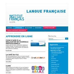 Apprendre en ligne — Institut Français d'Algérie - Langue française