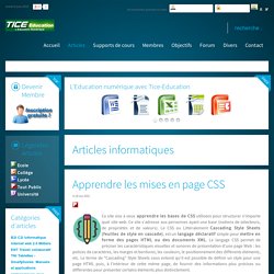Apprendre les mises en page CSS