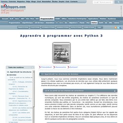 Apprendre à programmer avec Python 3