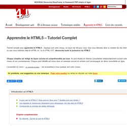 Apprendre le HTML5 – Tutoriel Complet