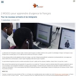 2 MOOCs pour apprendre d'urgence le français