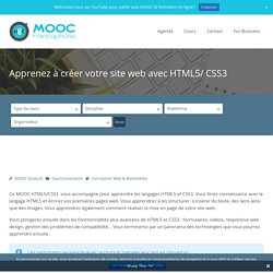 Apprenez à créer votre site web avec HTML5/ CSS3