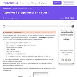 Apprenez à programmer en VB .NET