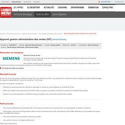 Offre d'emploi Apprenti gestion administration des ventes (H/F) en Seine-St-Denis chez Siemens Energy Sector en Temps partiel