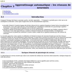 Apprentissage automatique : les réseaux de neurones