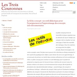 La fiche-concept : un outil didactique pour l’enseignement et l’apprentissage des concepts info-documentaires