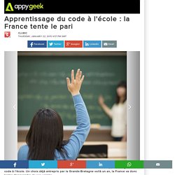 Apprentissage du code à l'école : la France tente le pari