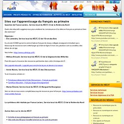 Sites sur l'apprentissage du français au primaire