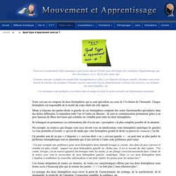 Strategies d'apprentissage - Quel type d'apprenant suis-je ?