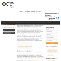 Les badges numériques et la révolution de l'apprentissage - OCE - L'Observatoire compétences-emplois