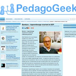 Apprentissage vicariant et SEP (Bandura) blog Pedagogeek