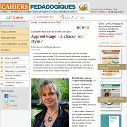 Apprentissage : à chacun son style