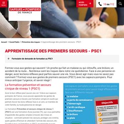 Apprentissage des premiers secours - PSC1