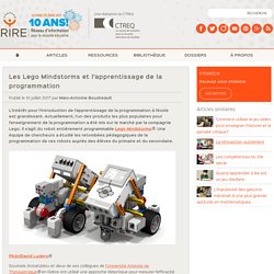 Les Lego Mindstorms et l'apprentissage de la programmation