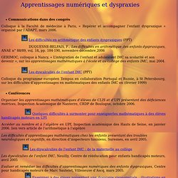 François Duquesne - Apprentissages numériques et dyspraxies