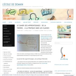 Le Journal des apprentissages : de la théorie… à la pratique dans les classes