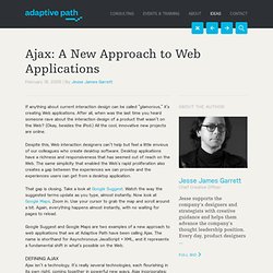 Ajax: A New Approach to Web Applications