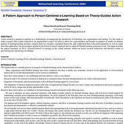 A Pattern Approach to Person-Centered e-Learning Based on Theory