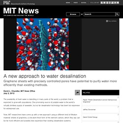 A new approach to water desalination