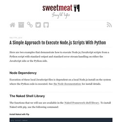A Simple Approach to Execute Node.js Scripts with Python - Sweetmeat