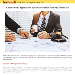 Client-centric Approach of Jonathan Sheldon Attorney Fairfax VA