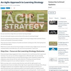 An Agile Approach to Learning Strategy