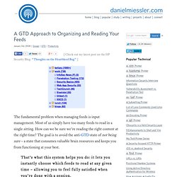 A GTD Approach to Organizing and Reading Your Feeds