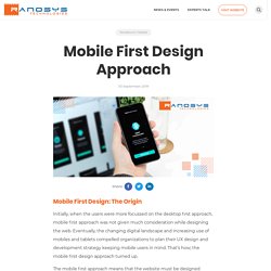 Mobile First Design Approach