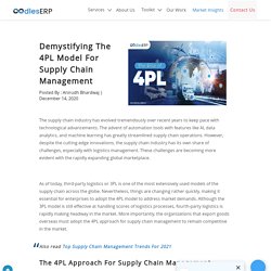 The 4PL Approach For Supply Chain Management